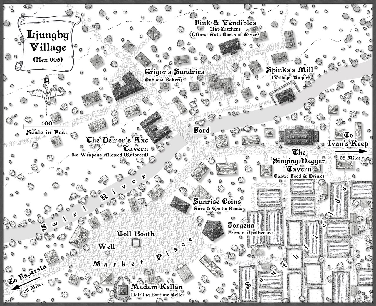 Nibirum Map: ljungby village by Wyvern